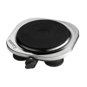 Adler electric single-zone cooktop CR 6510, stainless steel/black, 1500 W, rotary control