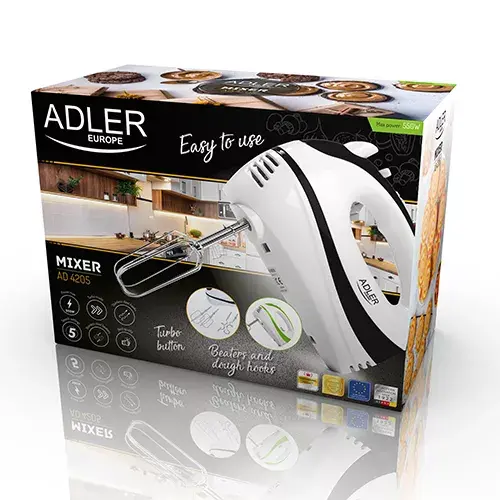 Rokas mikseris Adler AD 4205 — 300 W, 5 ātrumi Photo 7