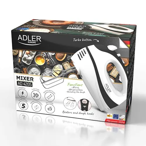 Ручной миксер Adler AD 4205 — 300 Вт, 5 скоростей Photo 12