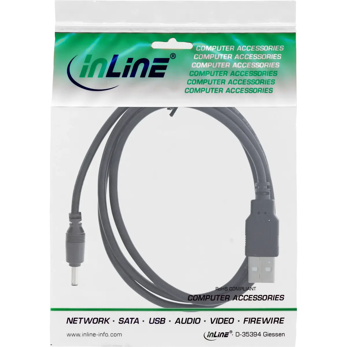 Кабель-адаптер InLine USB A на DC 5.5x2.5мм Photo 2
