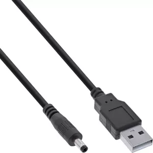 InLine USB DC адаптер кабель USB A male к DC разъему 4.0x1.70mm черный 1м
