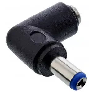 InLine DC Adapter 5.5x2.1mm DC plug male/female angled Universal Black
