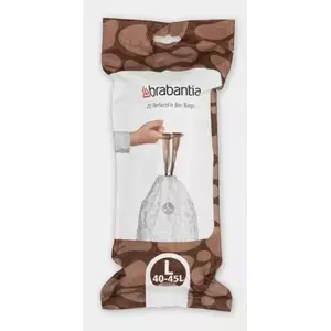 Мусорные пакеты BRABANTIA L‑SIZE 45 л 20 шт — мешки‑вкладыши для 45‑литровых ведер