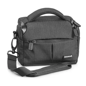 Pouch case Cullmann Malaga Vario 200 — grey polyester, 3 exterior pockets, shoulder strap, 0.212 kg