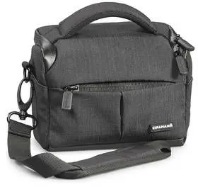 Pouch case Cullmann Malaga Vario 200 — grey polyester, 3 exterior pockets, shoulder strap, 0.212 kg