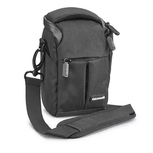 Pouch case Cullmann Malaga Vario 100 — black polyester, shoulder strap, 3 exterior pockets, 0.184 kg