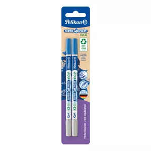Eraser Pelikan 822251 Plastic multicolour, 2 pcs — plastic construction, blister pack