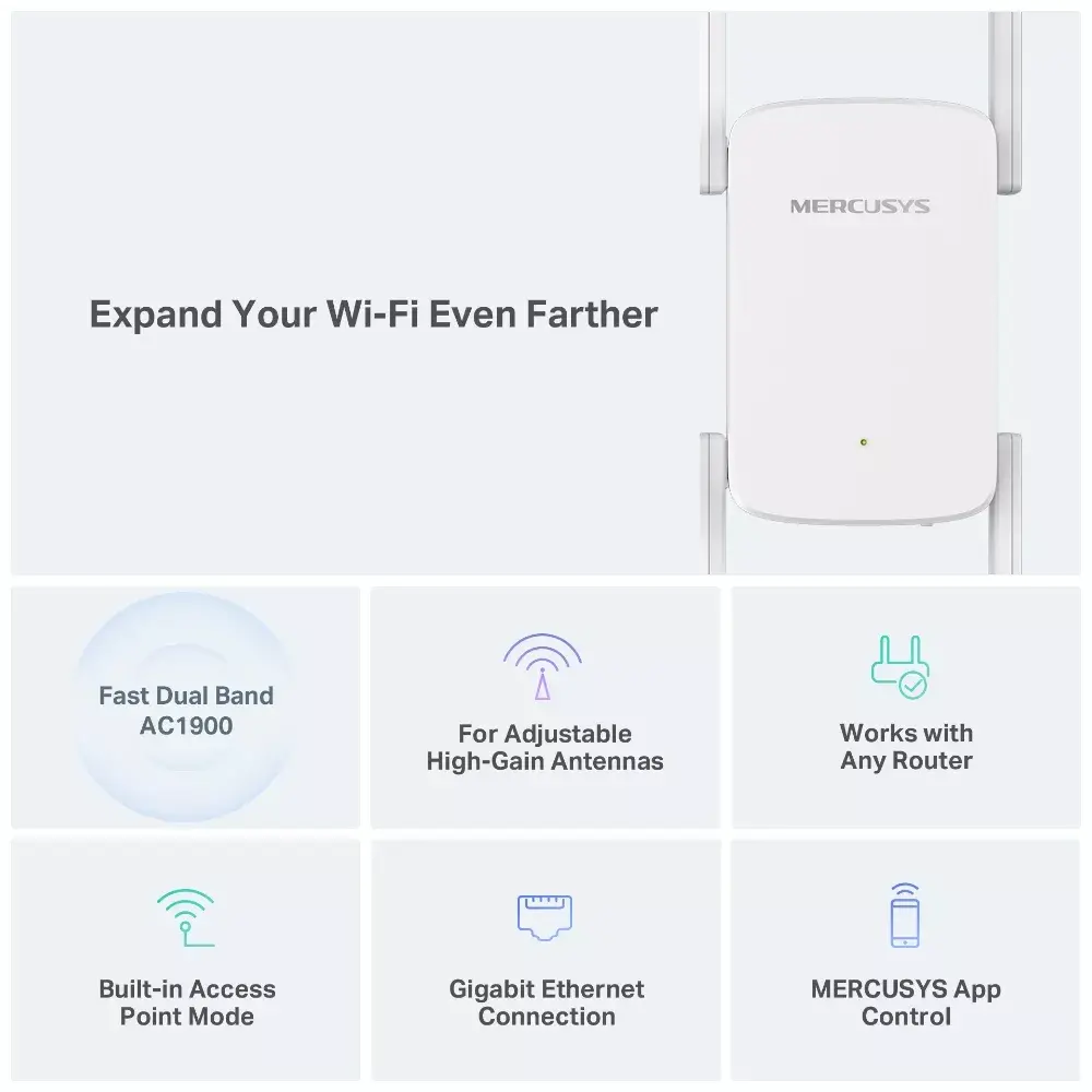 Network repeater MERCUSYS ME50G AC1900 Photo 3