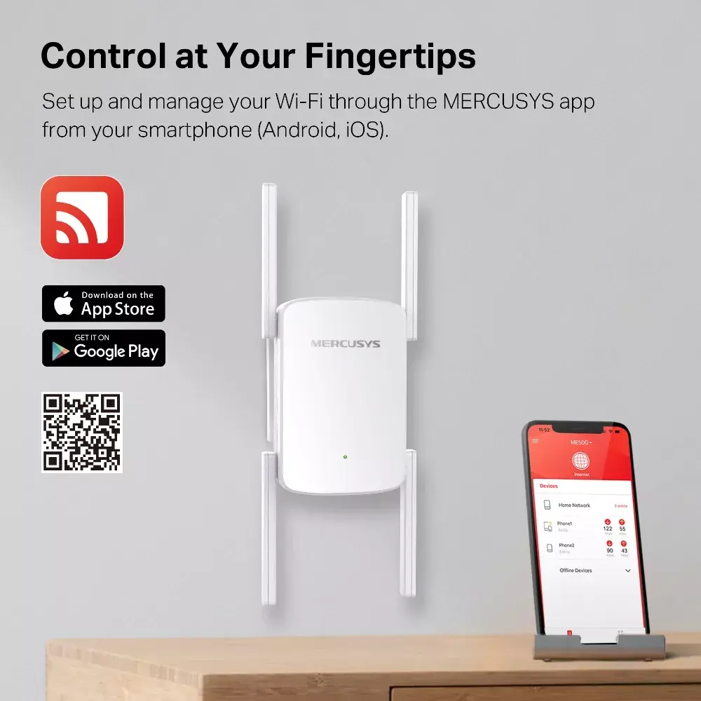 Network repeater MERCUSYS ME50G AC1900 Photo 9