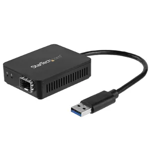 USB 3.0 to Fiber Optic Converter StarTech US1GA30SFP — USB-powered Gigabit SFP Adapter (MMF/SMF, 1000 Mbit/s)