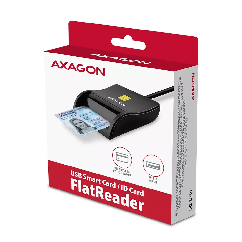 Axagon CRE-SM3N USB Считыватель смарт-карт Photo 6