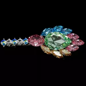 Matu sprādze "Morēna" ar Swarovski™ kristāliem