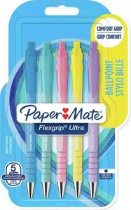Pildspalva Paper Mate FlexGrip Ultra Pastel M, vidēja smailīte, komplekts 5 gab.
