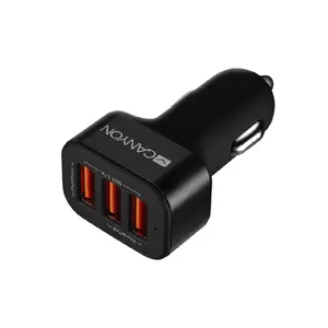 Canyon CNE-CCA06B automašīnas lādētājs ar 3 USB pieslēgvietām, 3.1A, melns