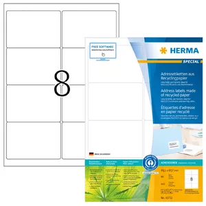 Самоклеящиеся этикетки HERMA 10732 Белые 9.91x6.77 см 640 этикеток