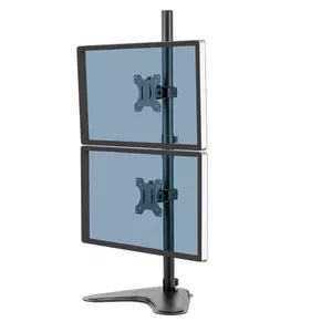 Monitor arm Fellowes Seasa Dual Stacking — desk freestanding mount for 2 displays, VESA 75x75–100x100, max 16 kg, max screen 32", height 901.7 mm, black