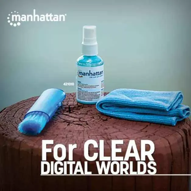 Aprīkojuma tīrīšanas mitrās/sausās drānas un šķidrums, MANHATTAN, LCD Cleaning Kit (mini) Photo 2
