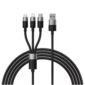 USB cable Baseus SUP0002696 USB 3.2 Gen 1 1.2m USB A USB C/Micro USB-A/Lightning Black