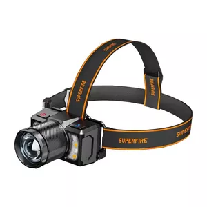 Lukturaieris Superfire HL25 700 lm ar USB‑C, uzlādējams priekš āra un darba lietošanas