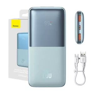 Powerbank Baseus Bipow Pro 10000mAh, 2xUSB, USB-C, 20W (zils)