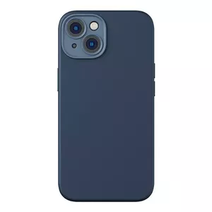 Baseus Liquid Silica magnētiskais apvalks un rūdītā stikla komplekts iPhone 14 Plus (zils)
