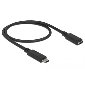 USB Cable DeLOCK 85532 USB 3.2 Gen 1 0.5m USB C Black