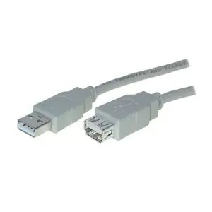 USB cable S/CONN 1.8 m USB A to USB A, USB 2.0, nickel-plated contacts, grey