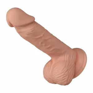 Dildo BAILE Silicone Flesh Color — realistic silicone dildo, 20.6 cm length, flexible, body-safe