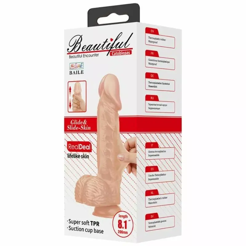 Dildo BAILE Silicone Flesh Color 20.6 cm Photo 7