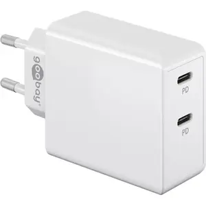 Сетевое зарядное устройство Goobay 61758 Быстрая зарядка Белое USB Type-C 2 порта