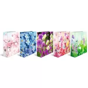 Cardboard Folder Herma 19555 Flowers design, 70 mm spine width