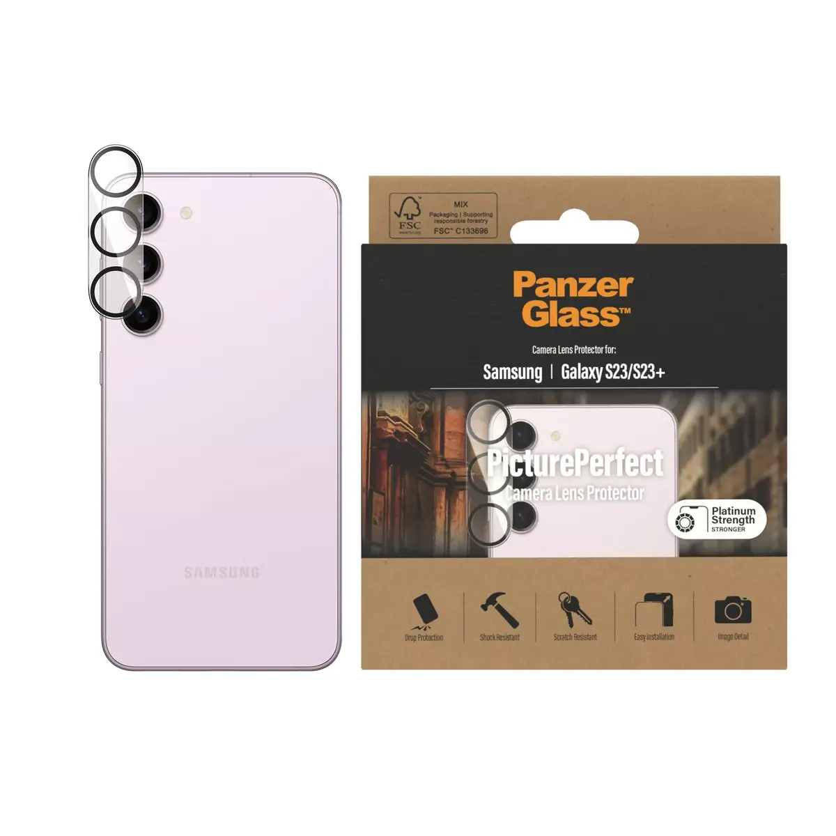 Защитное стекло для камеры PanzerGlass Samsung Galaxy S23 S23 Plus Photo 2