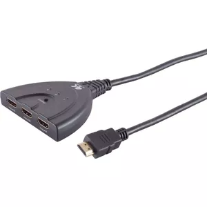 HDMI slēdzis ShiverPeaks 05-02007 3x1 4K60Hz — 3 ieejas uz 1 izeju, UHD 3840x2160@60Hz