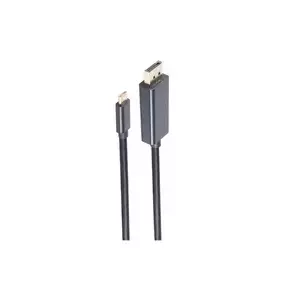 DisplayPort kabelis ShiverPeaks BS10-62025 1 m USB Type-C Melns