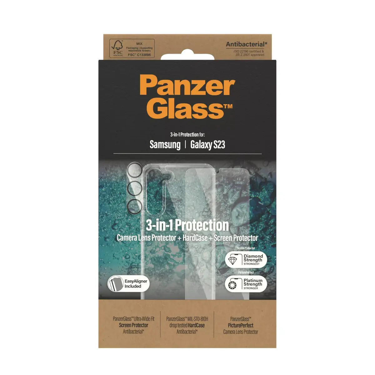PanzerGlass 3-в-1 Pack Samsung Galaxy S23 Photo 3