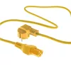 Powercord ACT CEE 7/7 male angled C15 yellow 1 m Photo 2
