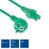 ACT Powercord CEE 7/7 vīriešu leņķis C15 zaļš 2 m Photo 3