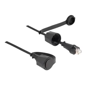 DeLOCK Network Cable RJ45 plug to RJ45 plug Cat.6 STP 1m IP68 Black