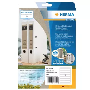Самоклеящиеся этикетки HERMA 10759 Прямоугольные Постоянные Коричневые 140 шт