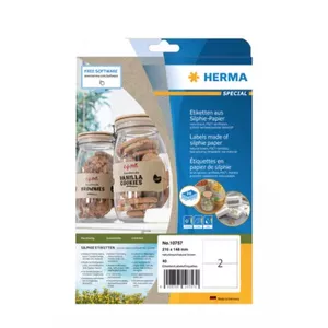 HERMA 10757 самоклеящиеся этикетки Прямоугольные Постоянные Коричневые 40 шт.