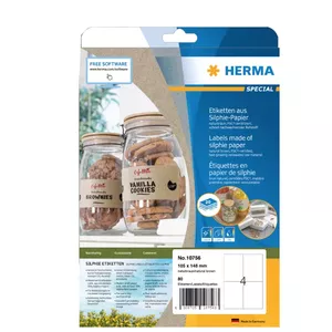 HERMA 10756 самоклеящиеся этикетки Прямоугольные Постоянные Коричневые 80 шт.