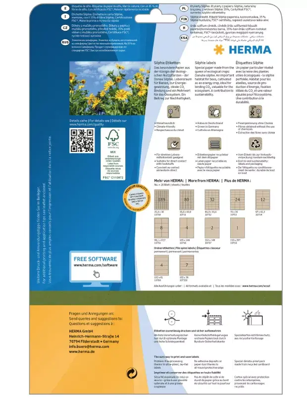 Pašlīmējošās etiķetes HERMA 10754 Photo 2