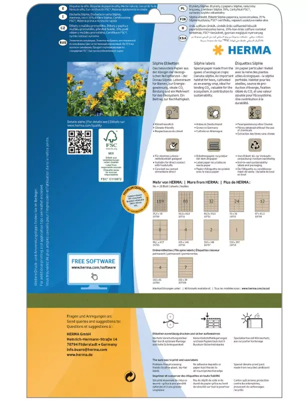самоклеящиеся этикетки HERMA 10753 Photo 2