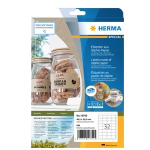 Самоклеящиеся этикетки HERMA 10752 Прямоугольные Постоянные Коричневые 640 шт
