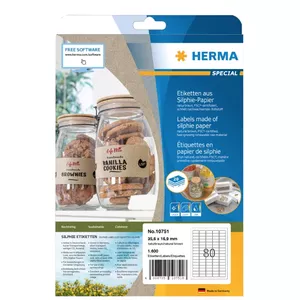 Самоклеящиеся этикетки HERMA 10751 Прямоугольные Постоянные Коричневые 16000 шт