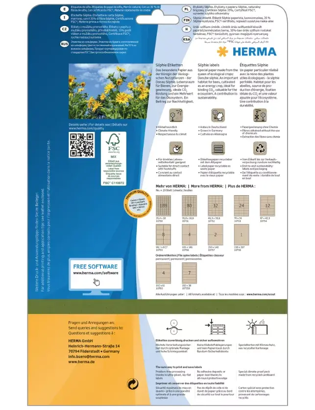 Самоклеящиеся этикетки HERMA 10751 Photo 2
