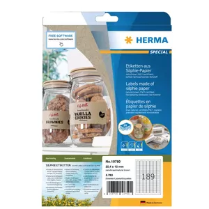 Самоклеящиеся этикетки HERMA 10750 Прямоугольные Постоянные Коричневые 3780 шт