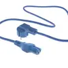 ACT Powercord CEE 7/7 male angled C15 blue 1 m Photo 2