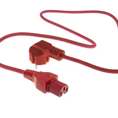 ACT Powercord mains connector CEE 7/7 male angled C15 Photo 2