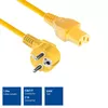 ACT Powercord CEE 7/7 male angled C15 yellow Photo 2